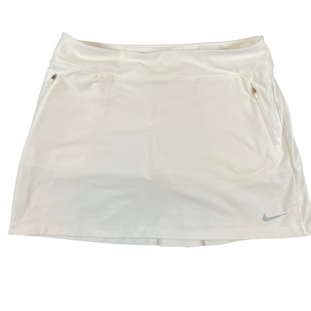 Nike Golf Tour Performance Skort Dri-Fit Large White Tennis Skirt‎ Pickleball